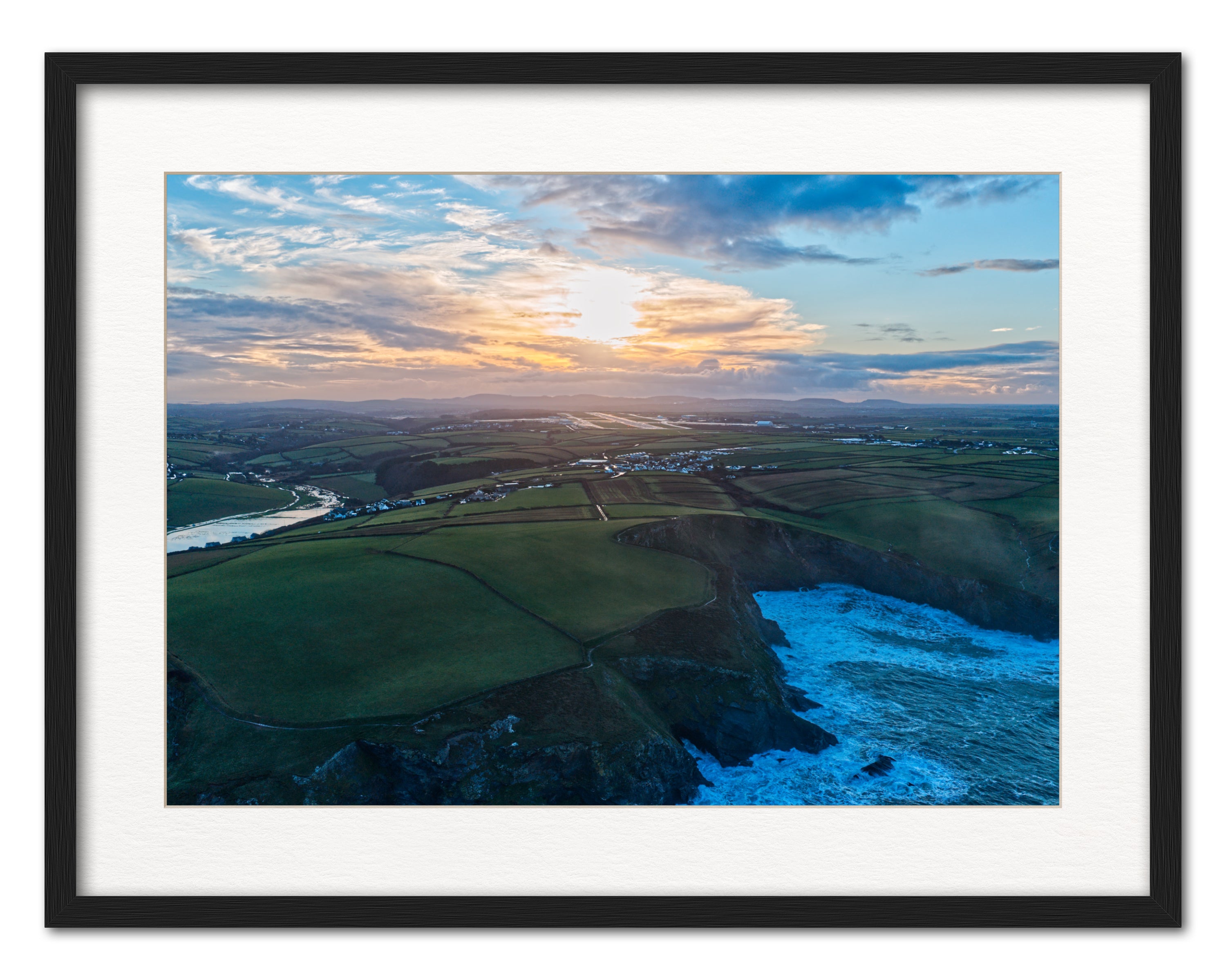 Flooded Winter Sunrise — Newquay Airport