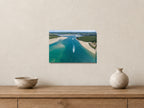Camel Estuary — Summer Passage — A4 canvas, 38mm-deep canvas with mirrored edges. Closer product view.