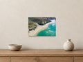 Chapel Porth — Low Tide Summer Swell — A4 canvas, 38mm-deep canvas with mirrored edges. Closer product view.