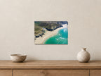 Chapel Porth — Low Tide Summer Swell — A4 canvas, 38mm-deep canvas with mirrored edges. Closer product view.