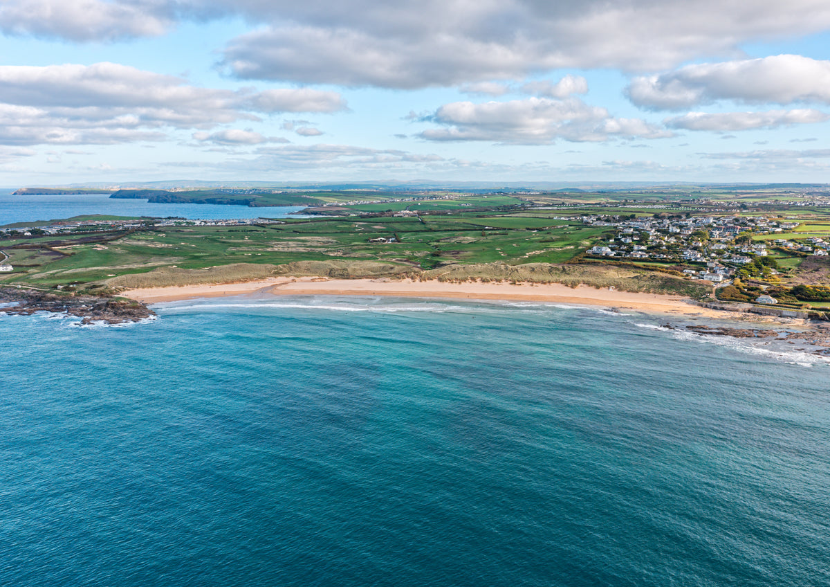 Constantine Bay to Pentire — centred A-series photograph, unframed print preview.