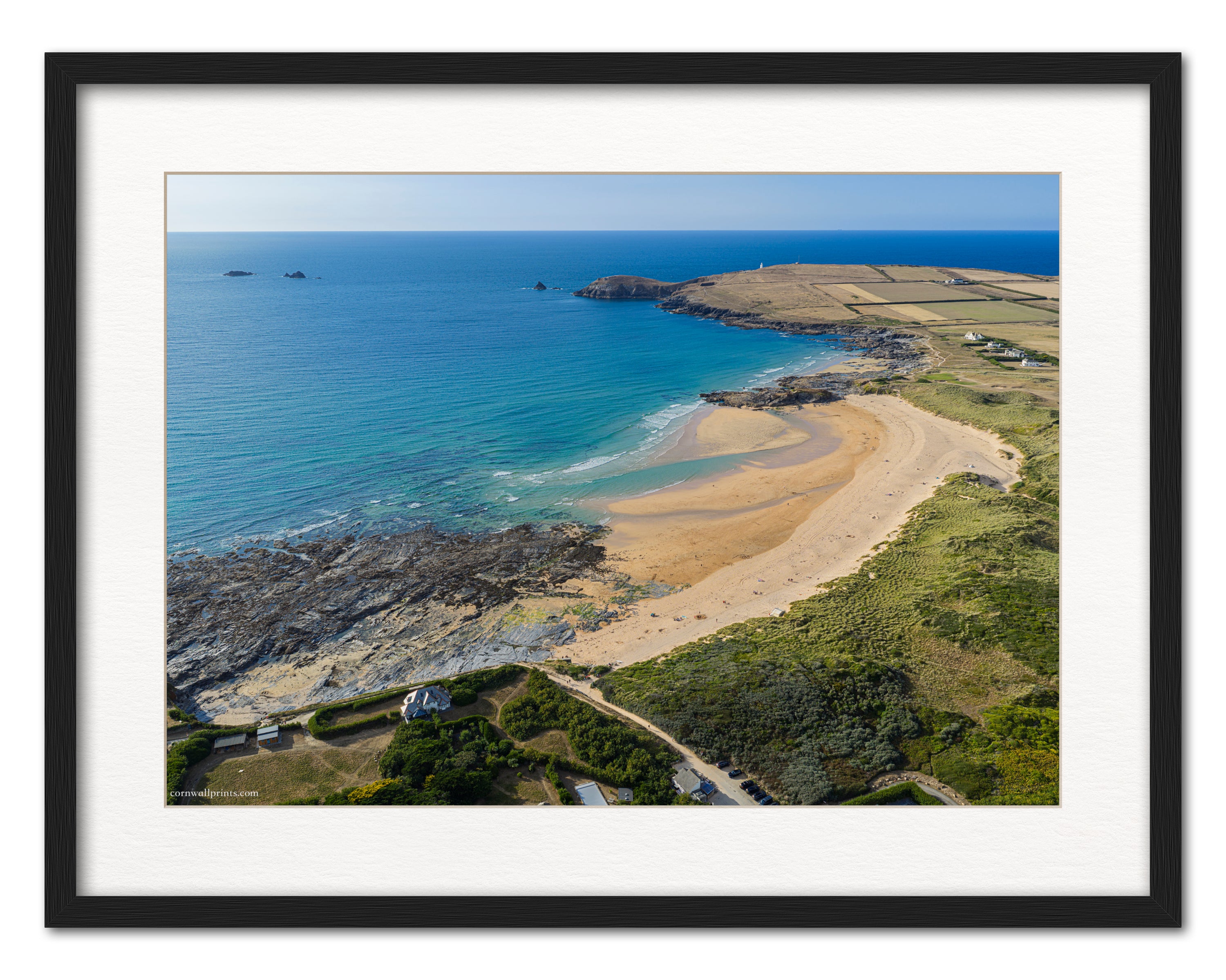 Constantine Bay — Summer Evening Towards Trevose Head — framed Cornwall wall art preview