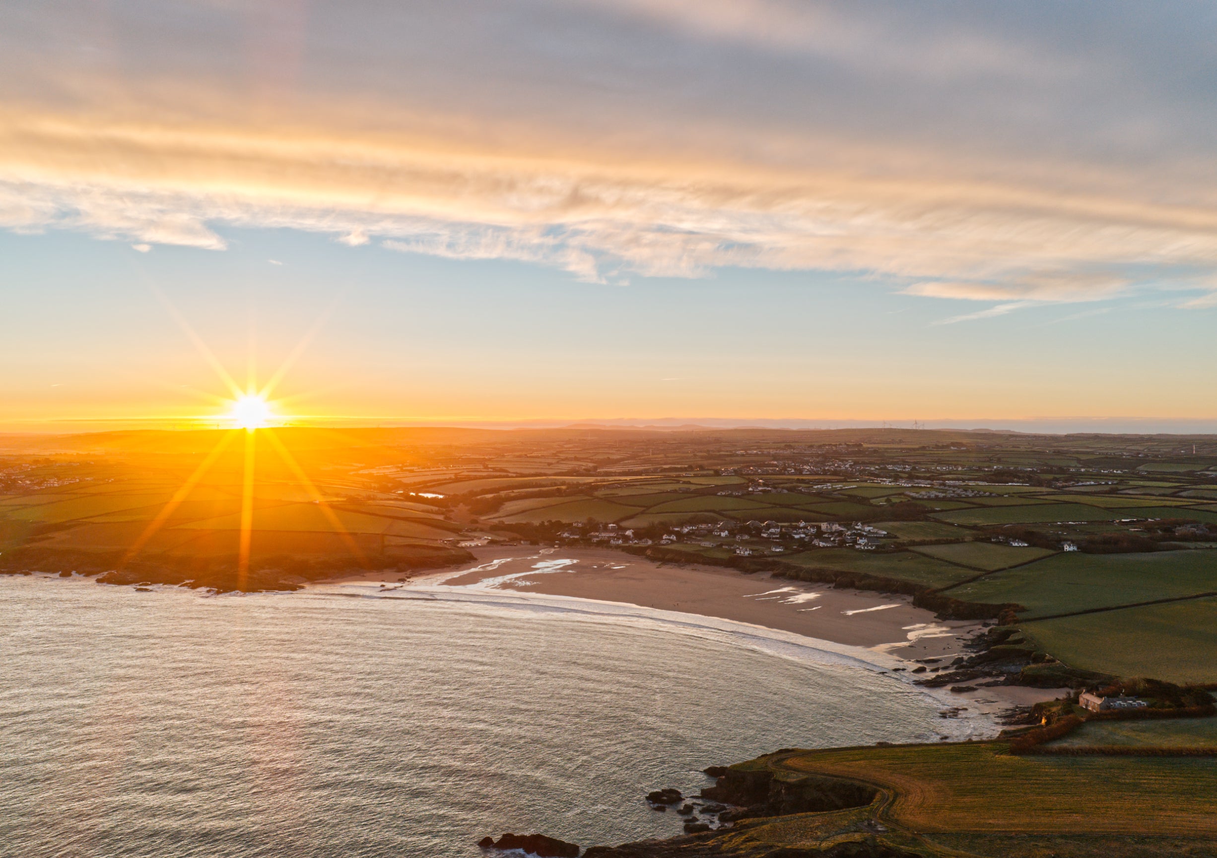 Sunrays Over Harlyn Bay