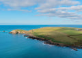 Trevose Head Lighthouse — Calm Atlantic, South View — centred A-series photograph, unframed print preview.