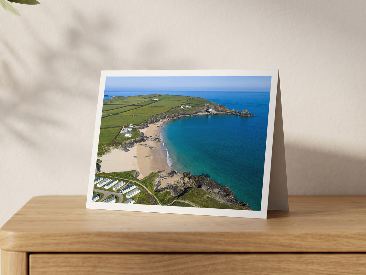 Padstow Lifeboat Station and Mother Ivey’s Bay A5 greeting card