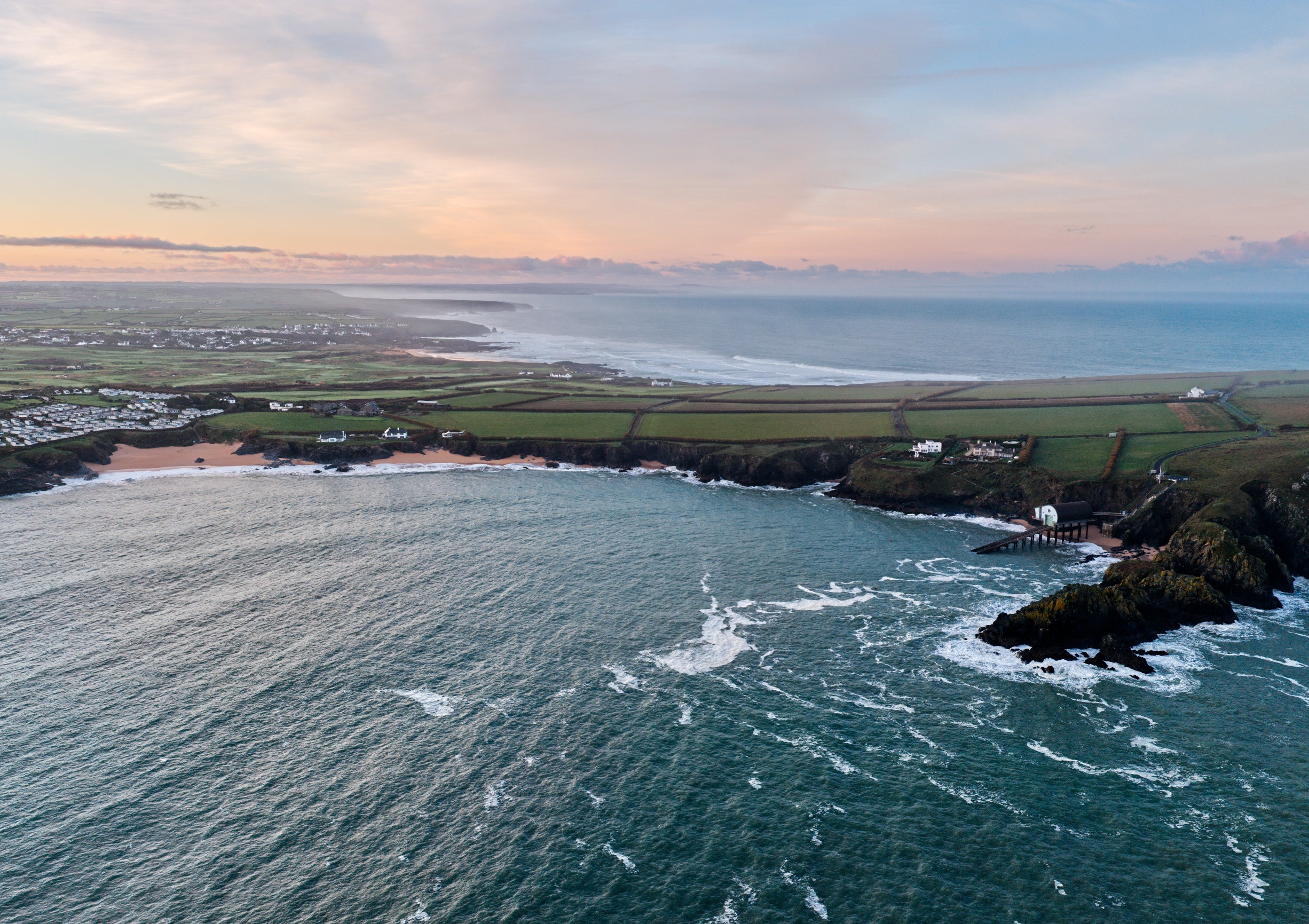 Sunrise at Mother Ivey’s Bay Toward Constantine & Newquay