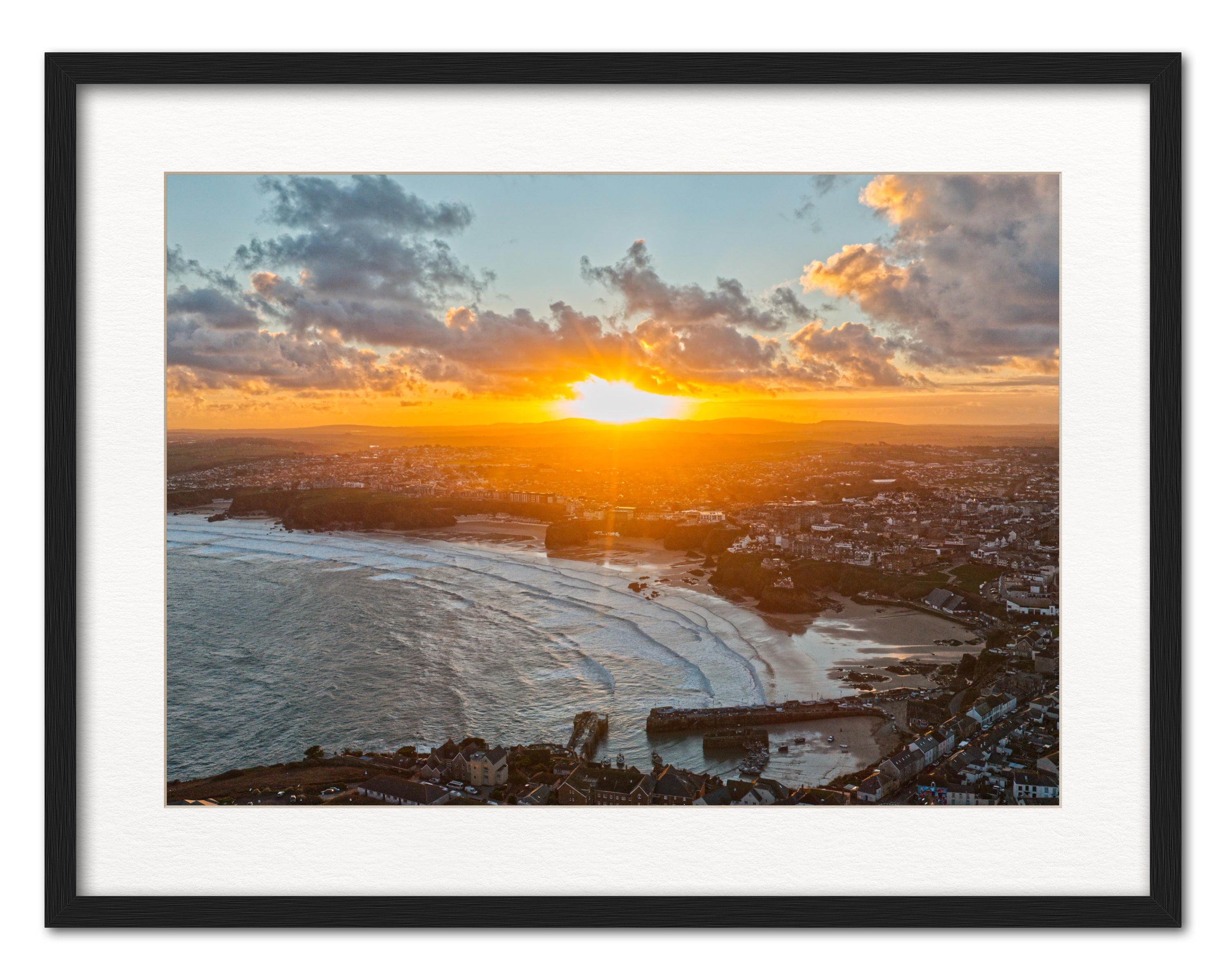 Newquay at Sunrise — Town Beaches and Harbour