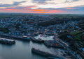 Christmas Dusk Over Padstow Harbour — centred A-series photograph, unframed print preview.