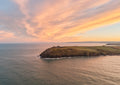 Swirl of Sunrise — Pentire Point — centred A-series photograph, unframed print preview.