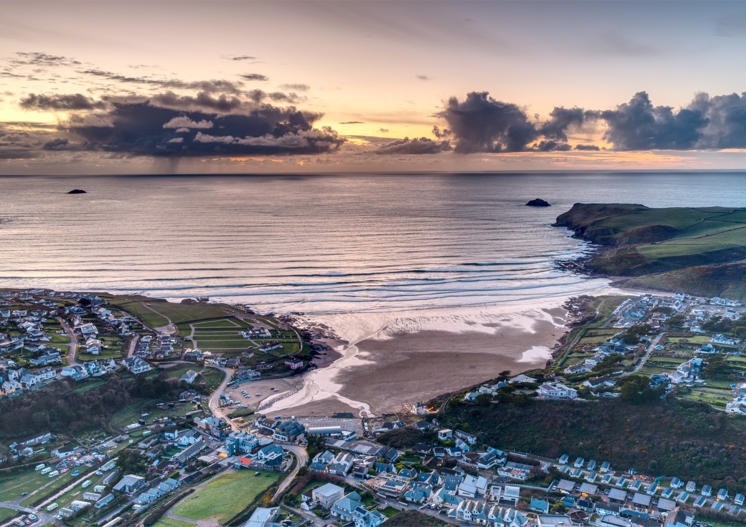 Polzeath Sunset — Atlantic Rain Curtains