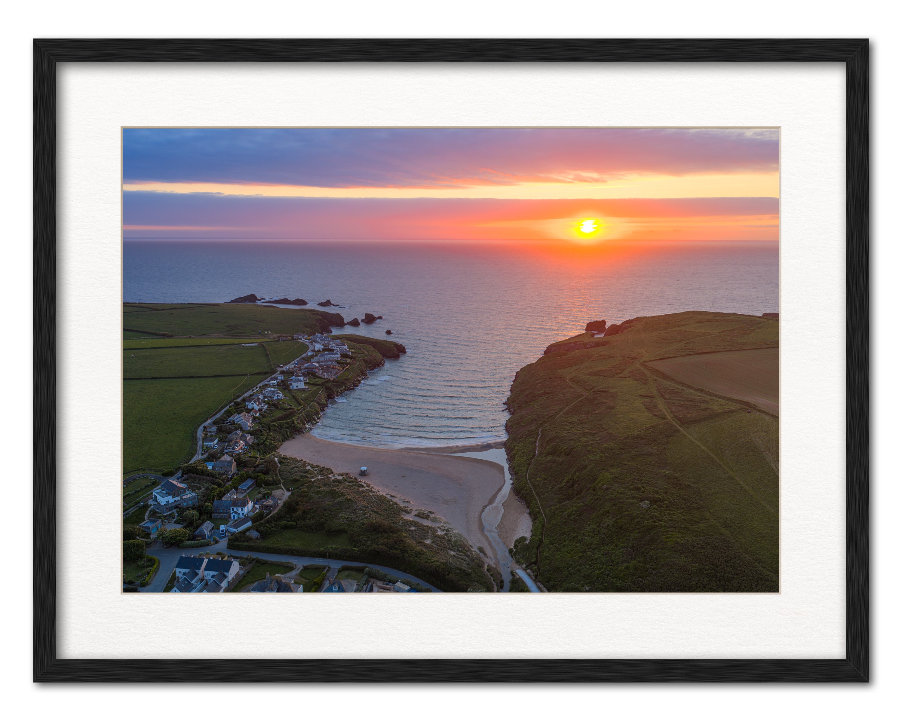 Porthcothan Bay — High Tide Sunset