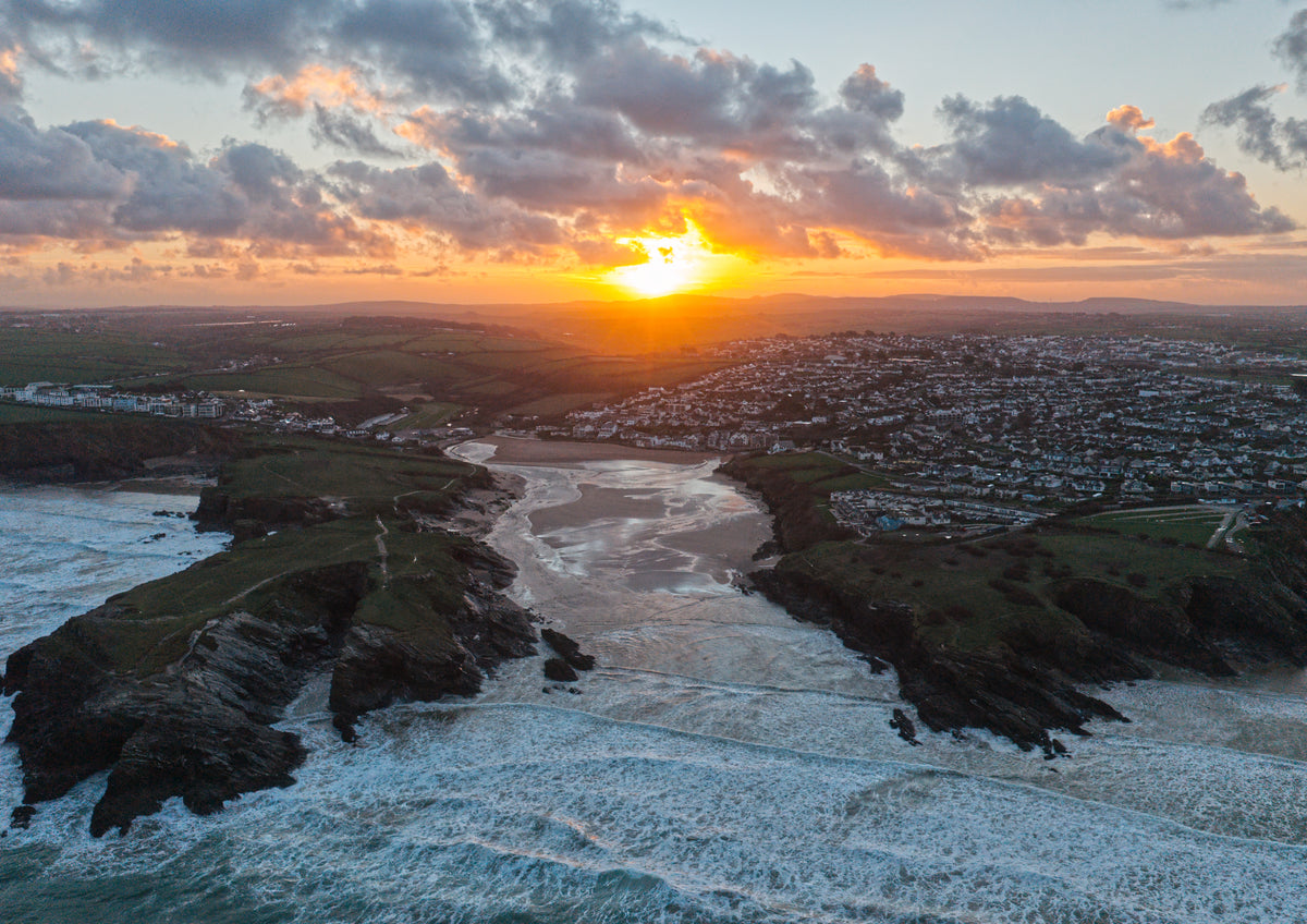 Porth Beach at Sunrise — Porth Island in Profile