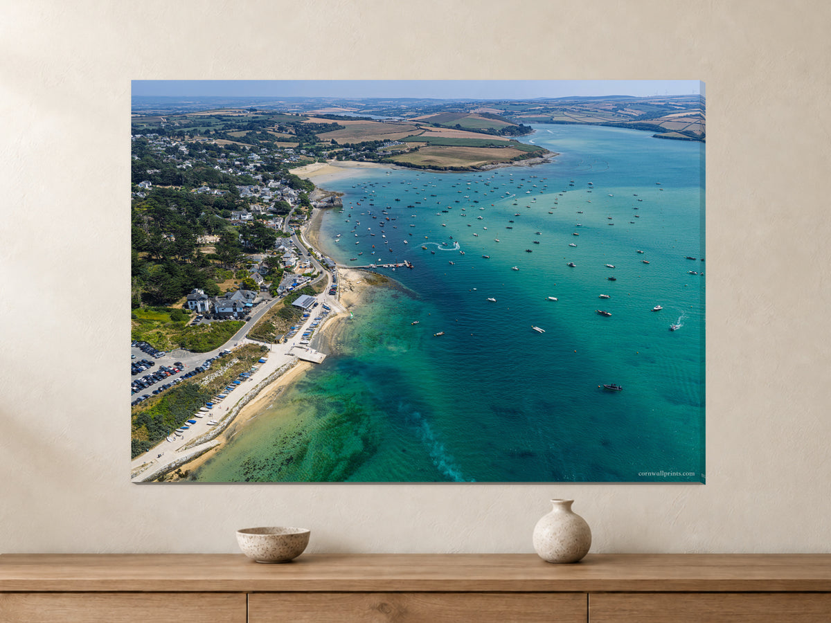 Rock — High Tide Into the Bay — A0 canvas, 38mm-deep canvas with mirrored edges. Closer product view.