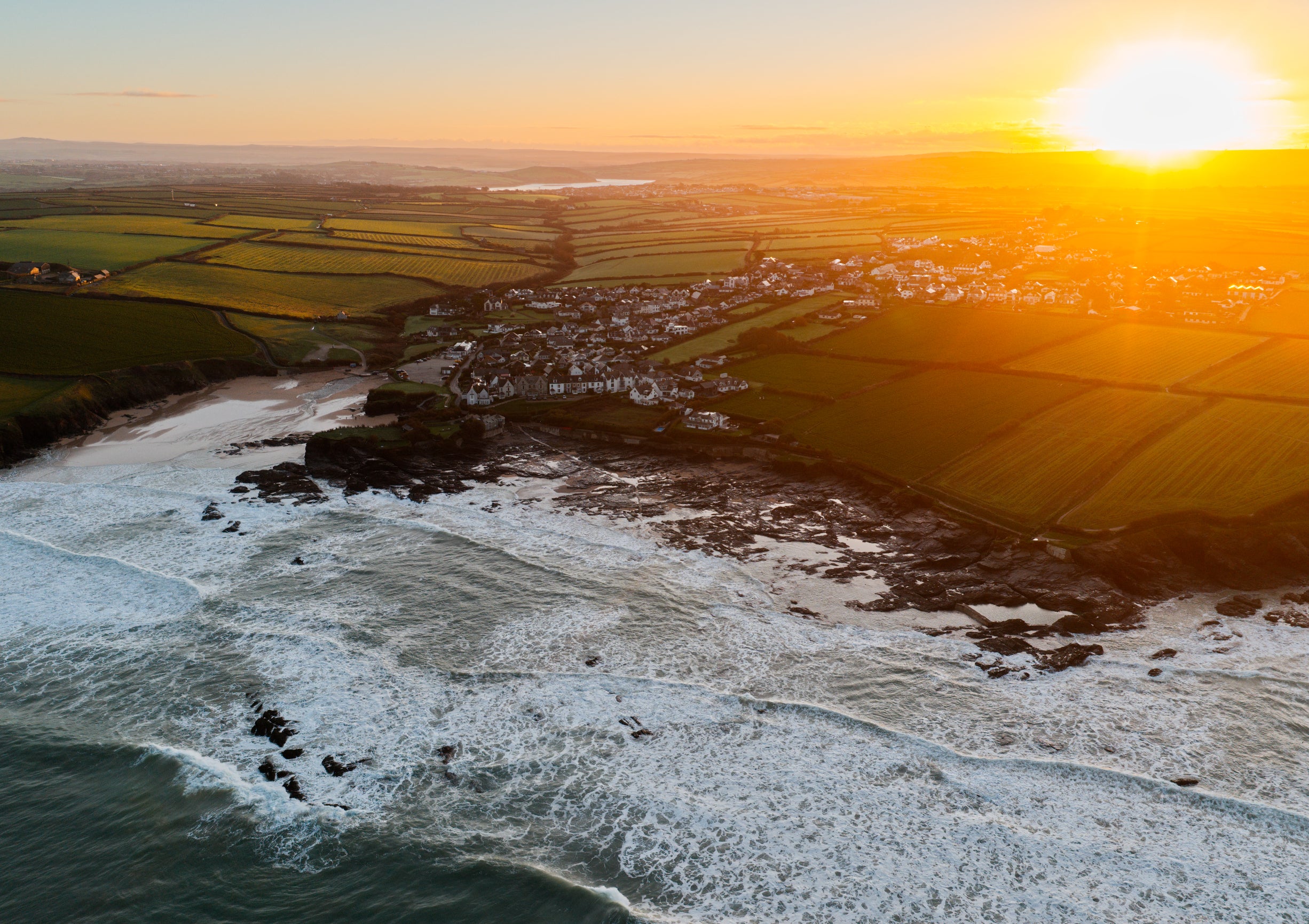 Golden Sunrise Over Trevone Bay