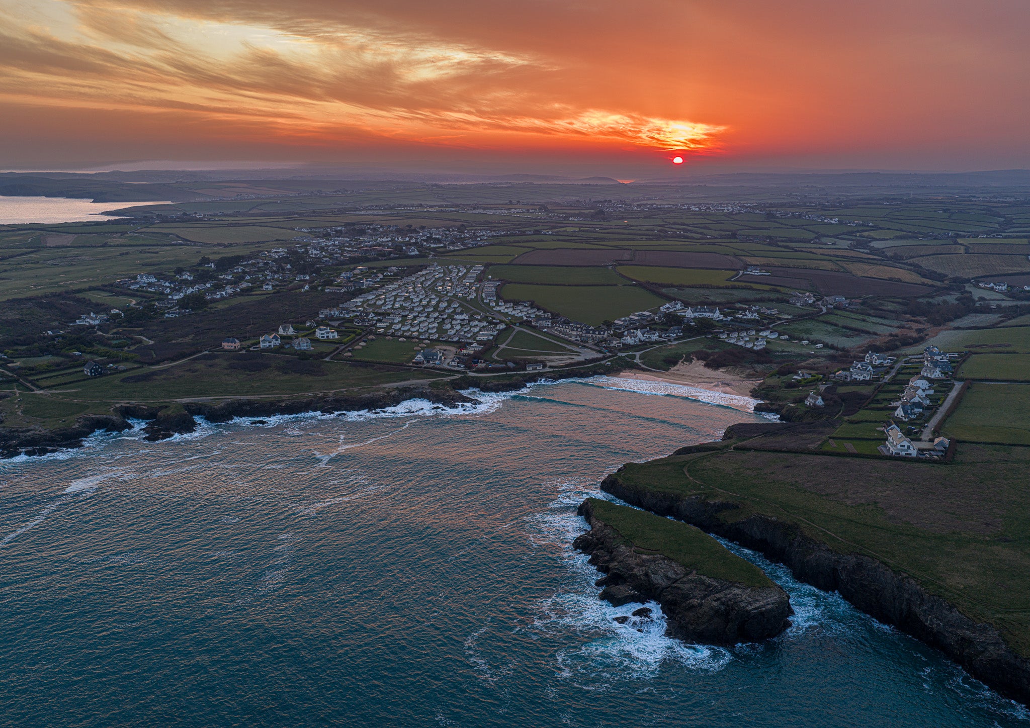 Treyarnon Bay Sunrise — Swirling Cloud