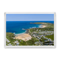 Treyarnon fridge magnet showing Constantine Bay and Treyarnon beaches in bright summer light with Trevose Head in the background