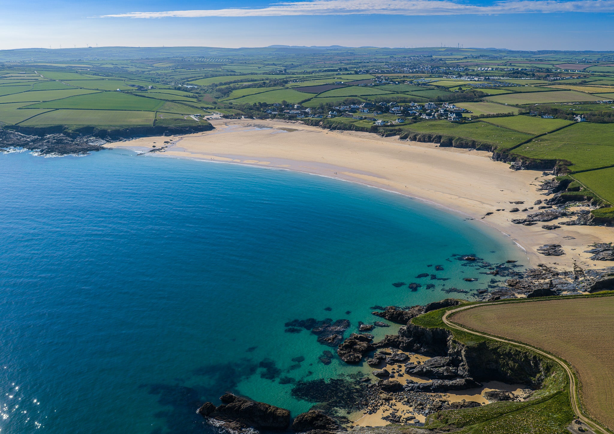 Harlyn Bay — Spring Light and Turquoise Water