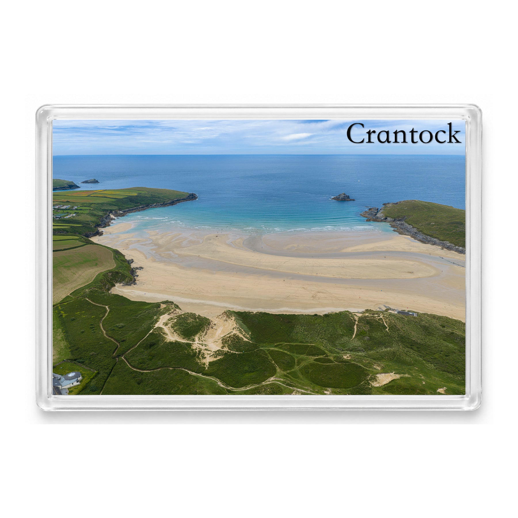 Crantock Bay — Dunes and Atlantic Colour | Fridge Magnet