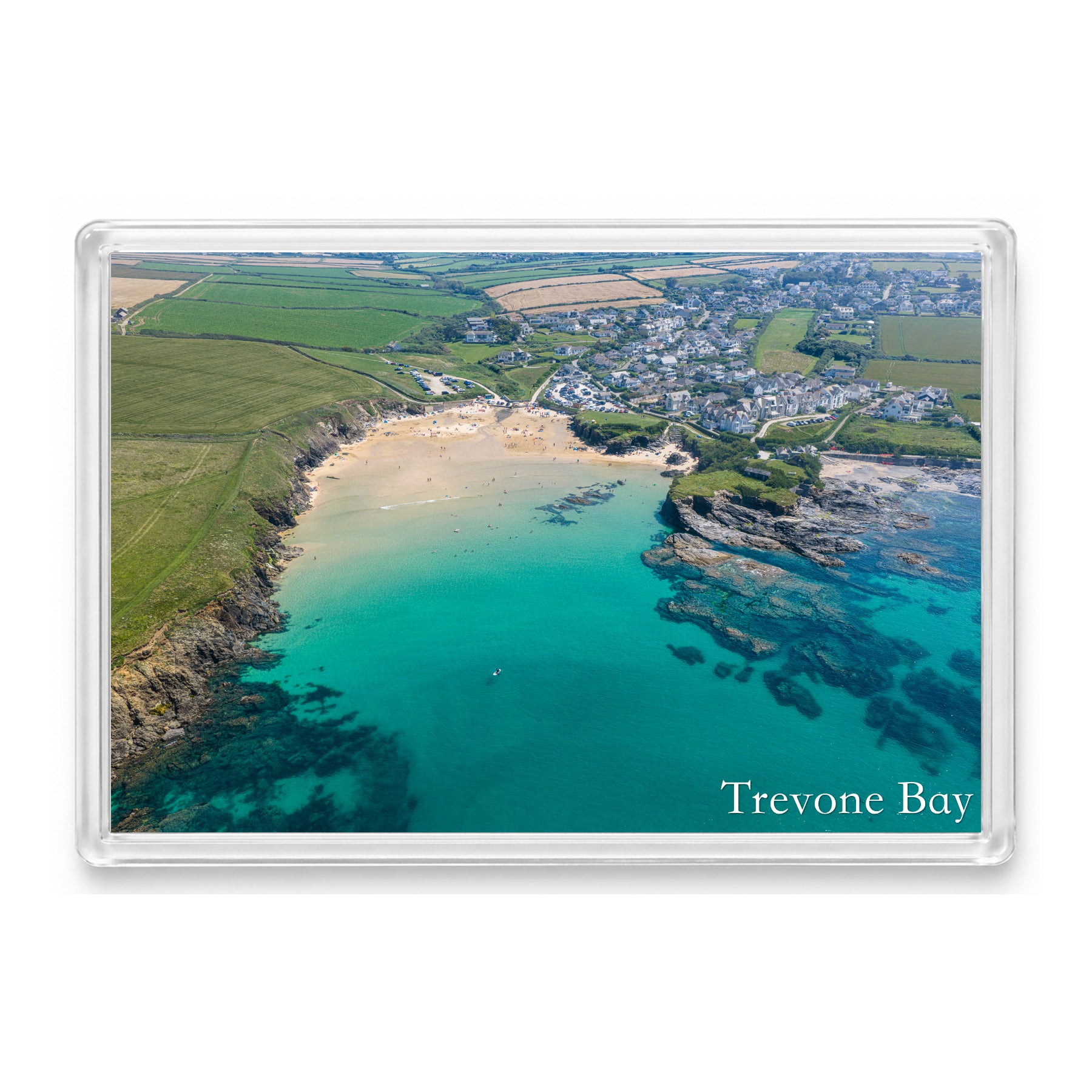 Trevone Bay — Summer Clarity | Fridge Magnet