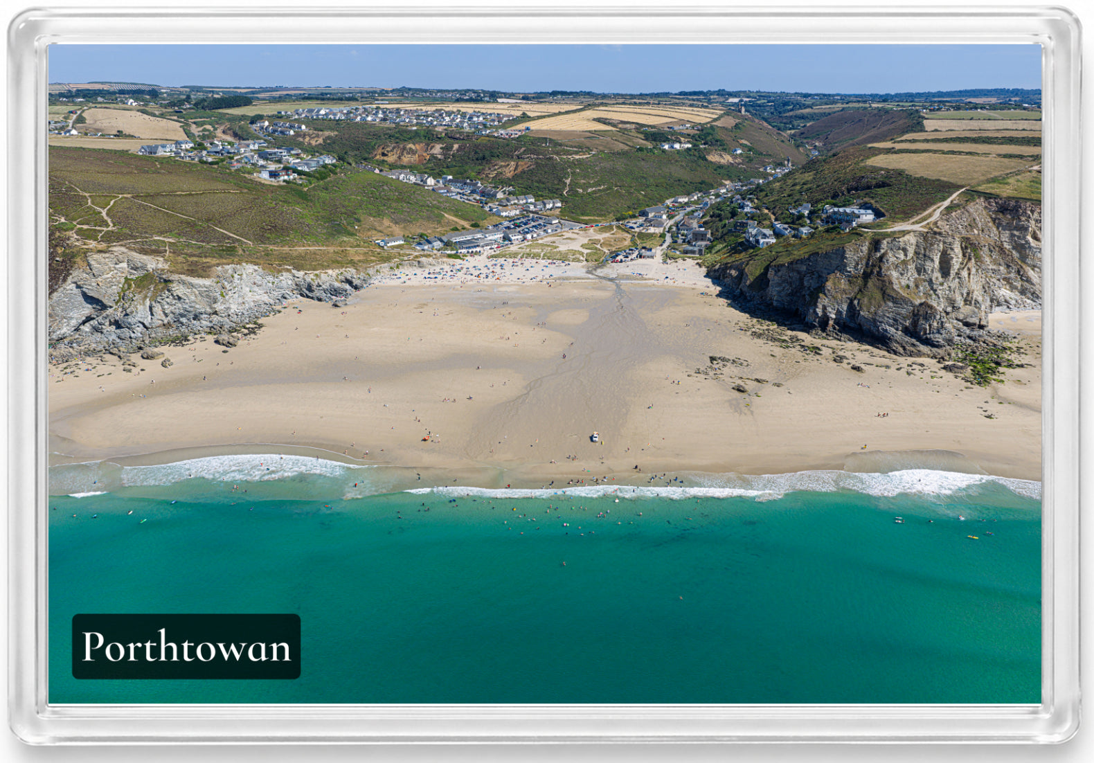 Porthtowan — Low Tide Summer Surf | Fridge Magnet