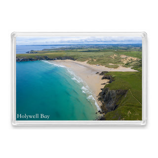 Holywell Bay — Looking North to Newquay | Fridge Magnet