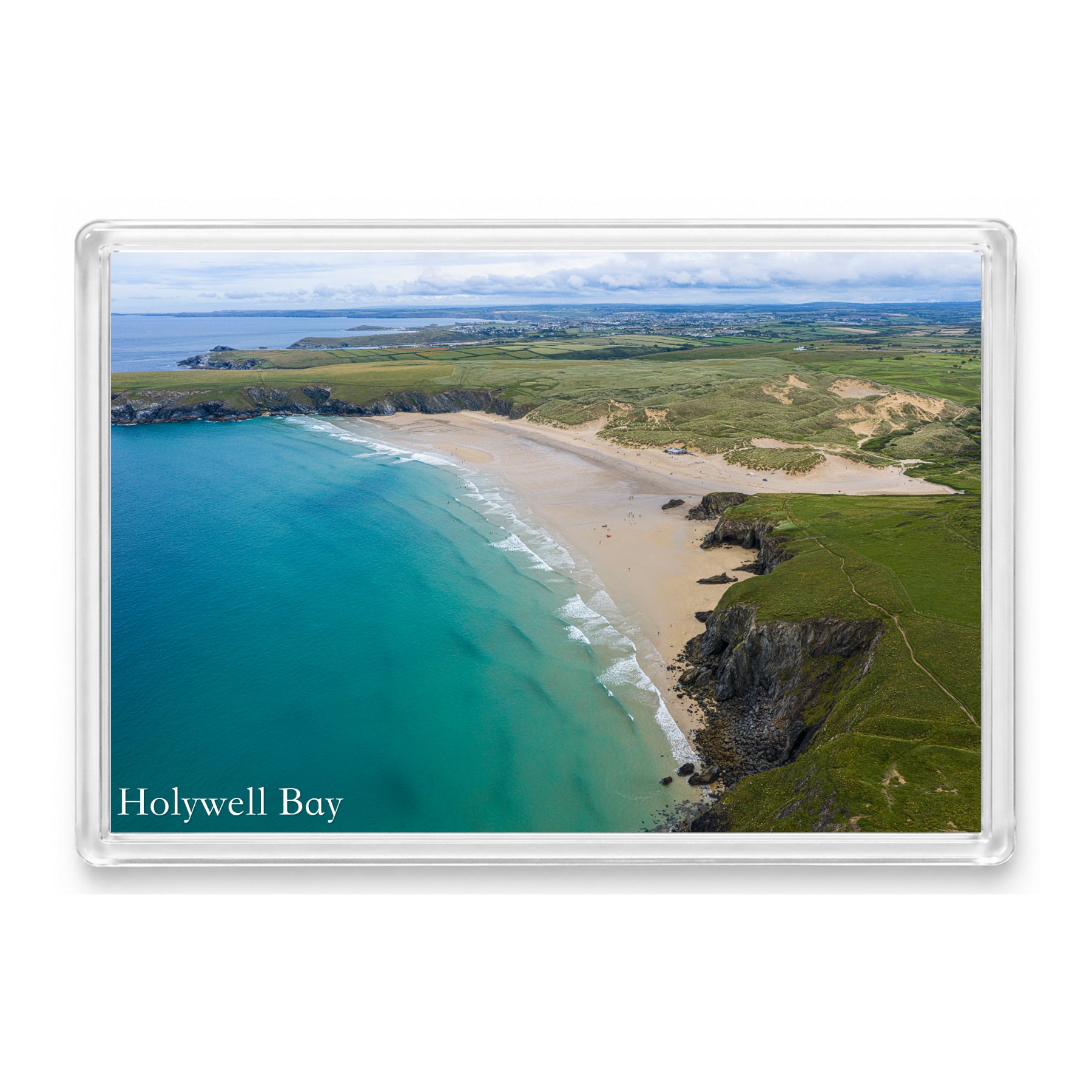 Holywell Bay — Looking North to Newquay | Fridge Magnet