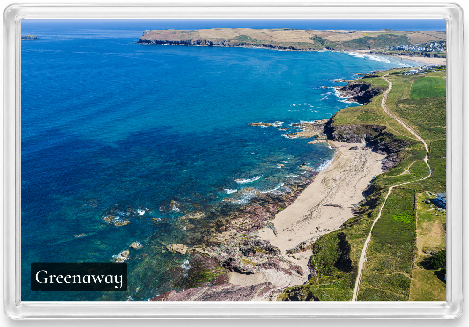 Greenaway Beach — Rock Pools and Atlantic Beyond | Fridge Magnet