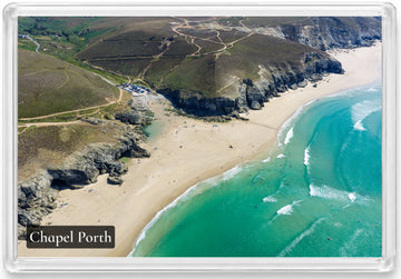 Chapel Porth — Low Tide Summer Swell | Fridge Magnet