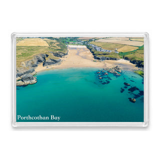 Porthcothan Bay — Turquoise Low Tide | Fridge Magnet