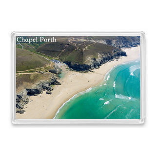 Chapel Porth — Low Tide Summer Swell | Fridge Magnet