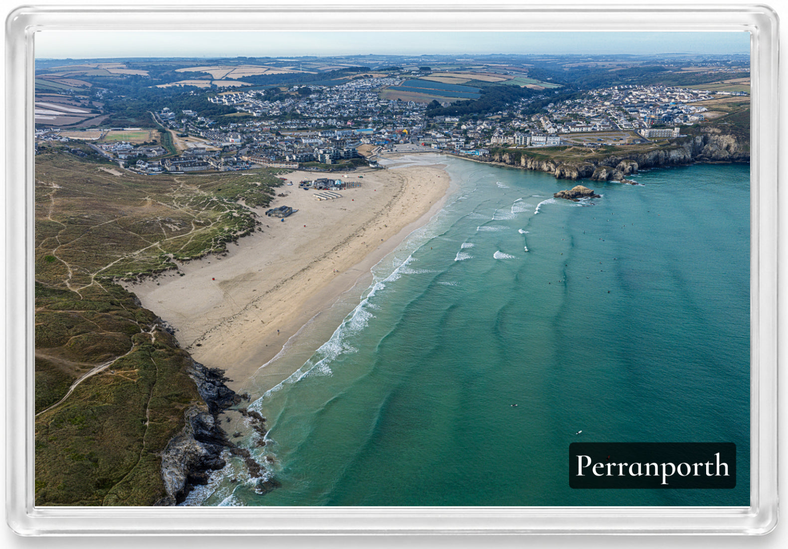 Perranporth — Summer Surf at First Light | Fridge Magnet