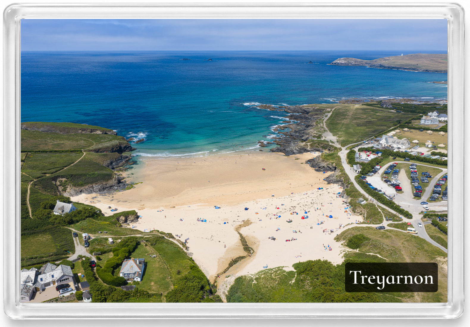 Treyarnon Bay — Mid Tide Summer Colour | Fridge Magnet