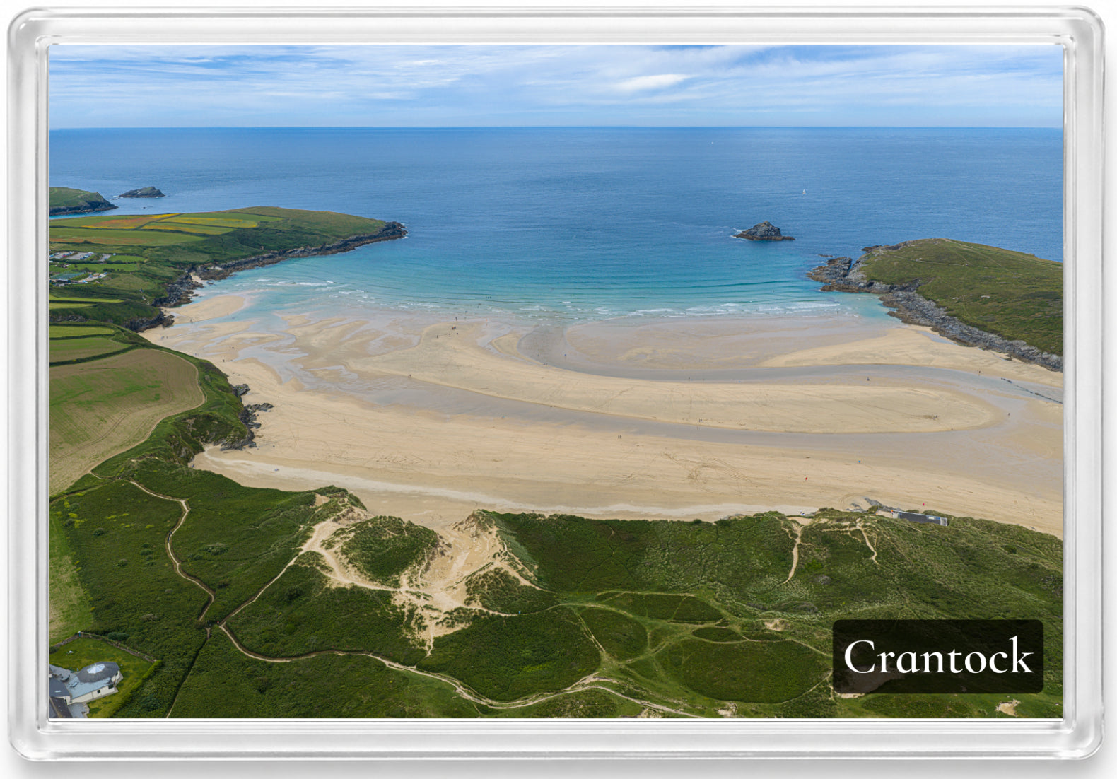Crantock Bay — Dunes and Atlantic Colour | Fridge Magnet