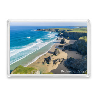 Bedruthan Steps — Low Tide to Trevose Head | Fridge Magnet