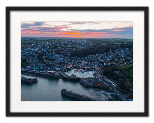 Christmas Dusk Over Padstow Harbour
