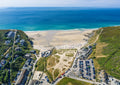 Porthtowan — Low Tide Across the Village and Beach