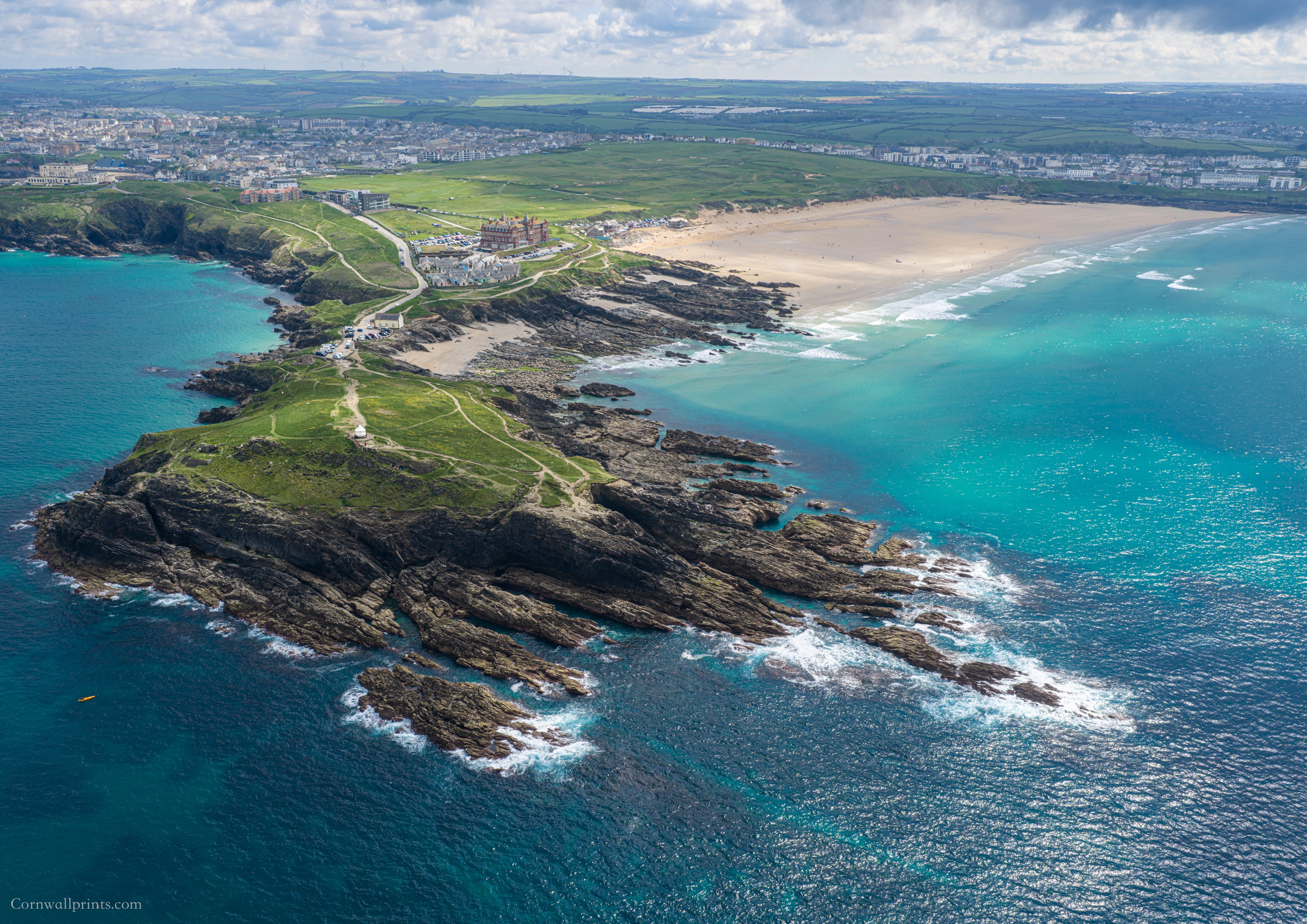 Towan Headland — Lone Kayaker, Newquay