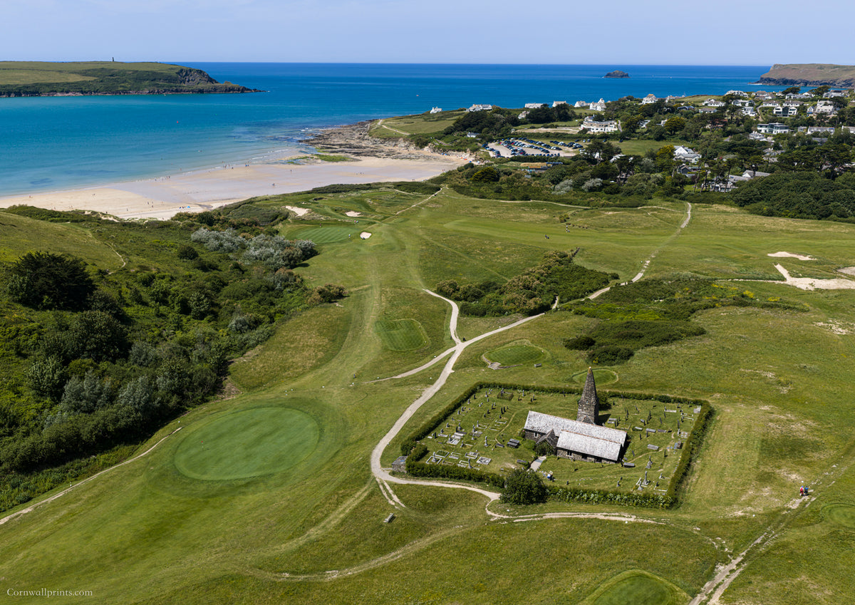 St Enodoc Church — Daymer Bay and the Atlantic