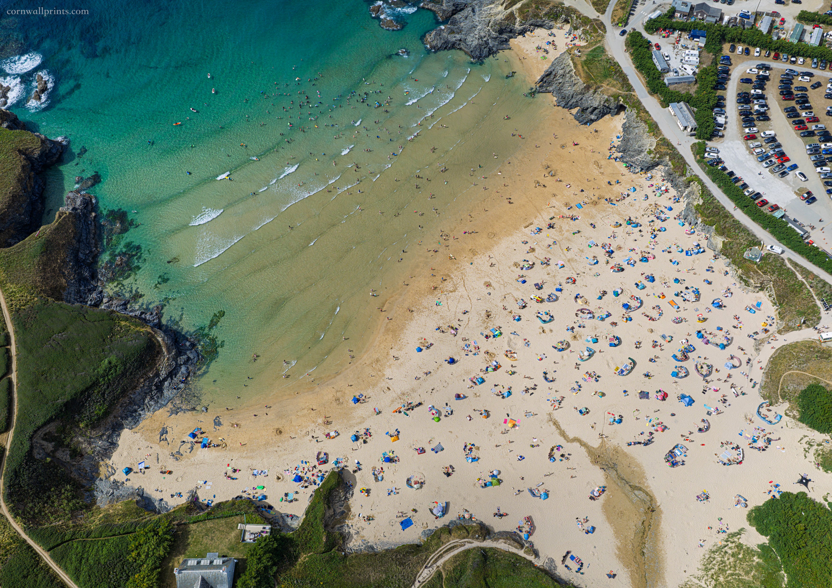 Treyarnon Bay — Summer Holiday Crowds